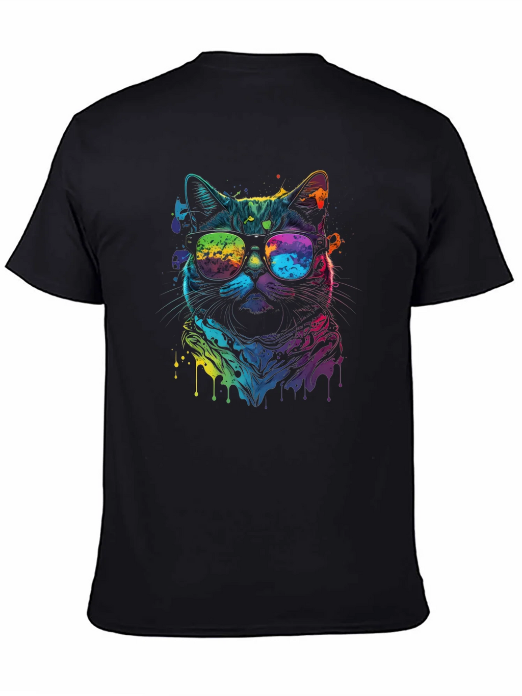 Cool Cat Tee - Vibrant Rainbow Graphic product image 7