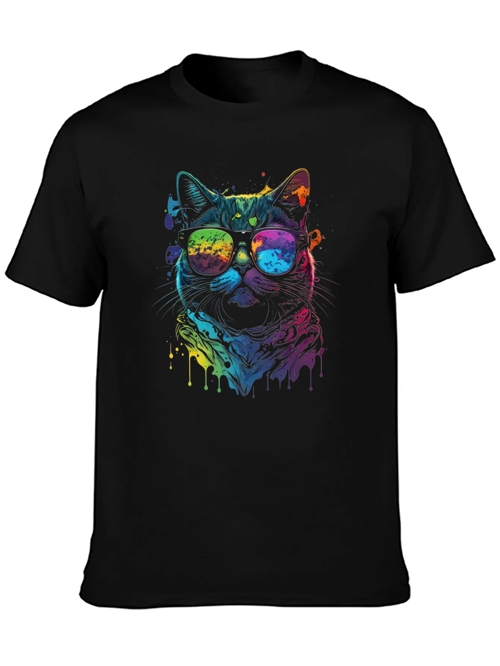 Cool Cat Tee - Vibrant Rainbow Graphic product image 6