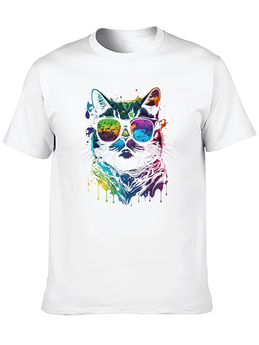 Cool Cat Tee - Vibrant Rainbow Graphic product image 12