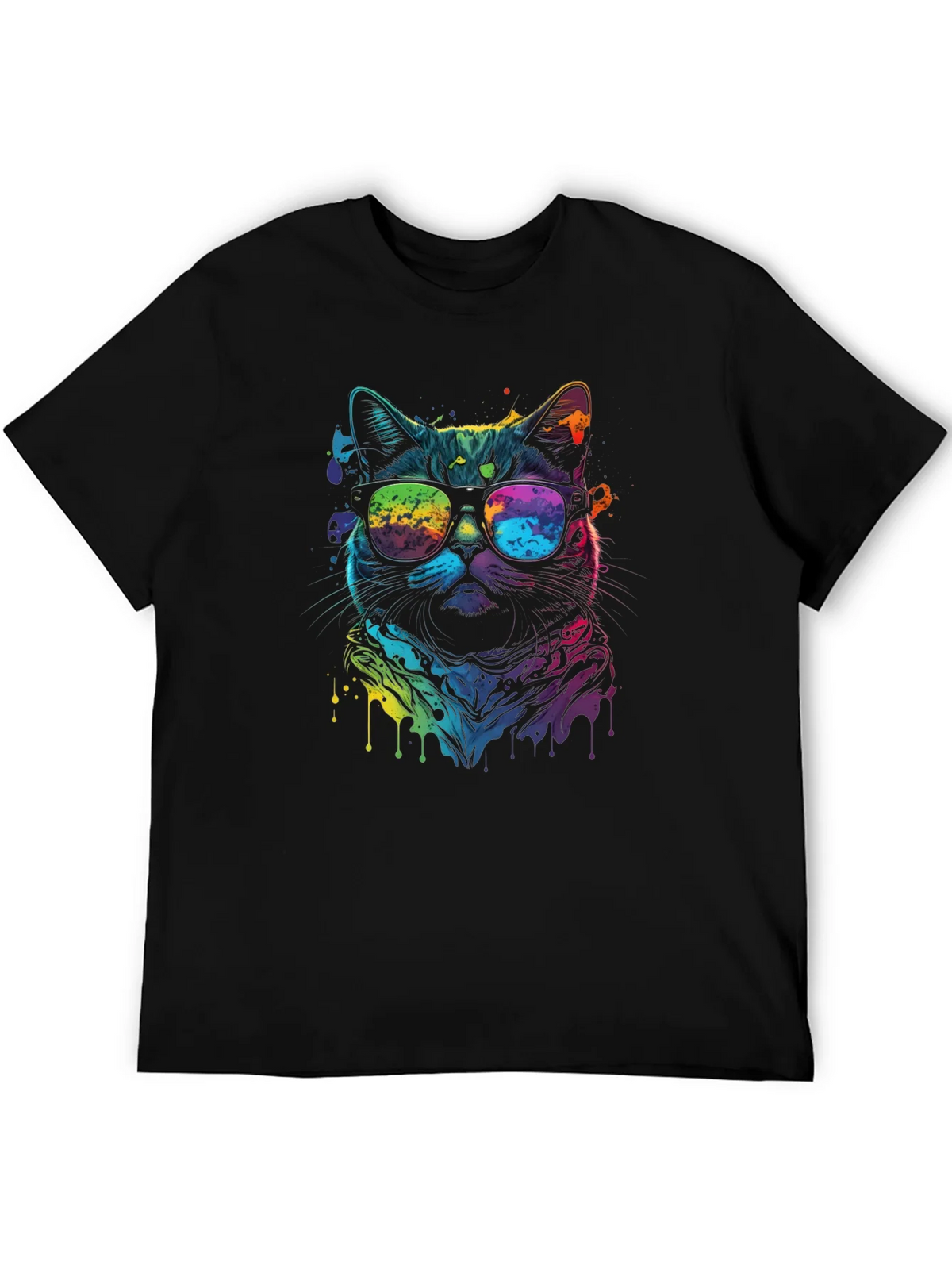 Cool Cat Tee - Vibrant Rainbow Graphic product image 8
