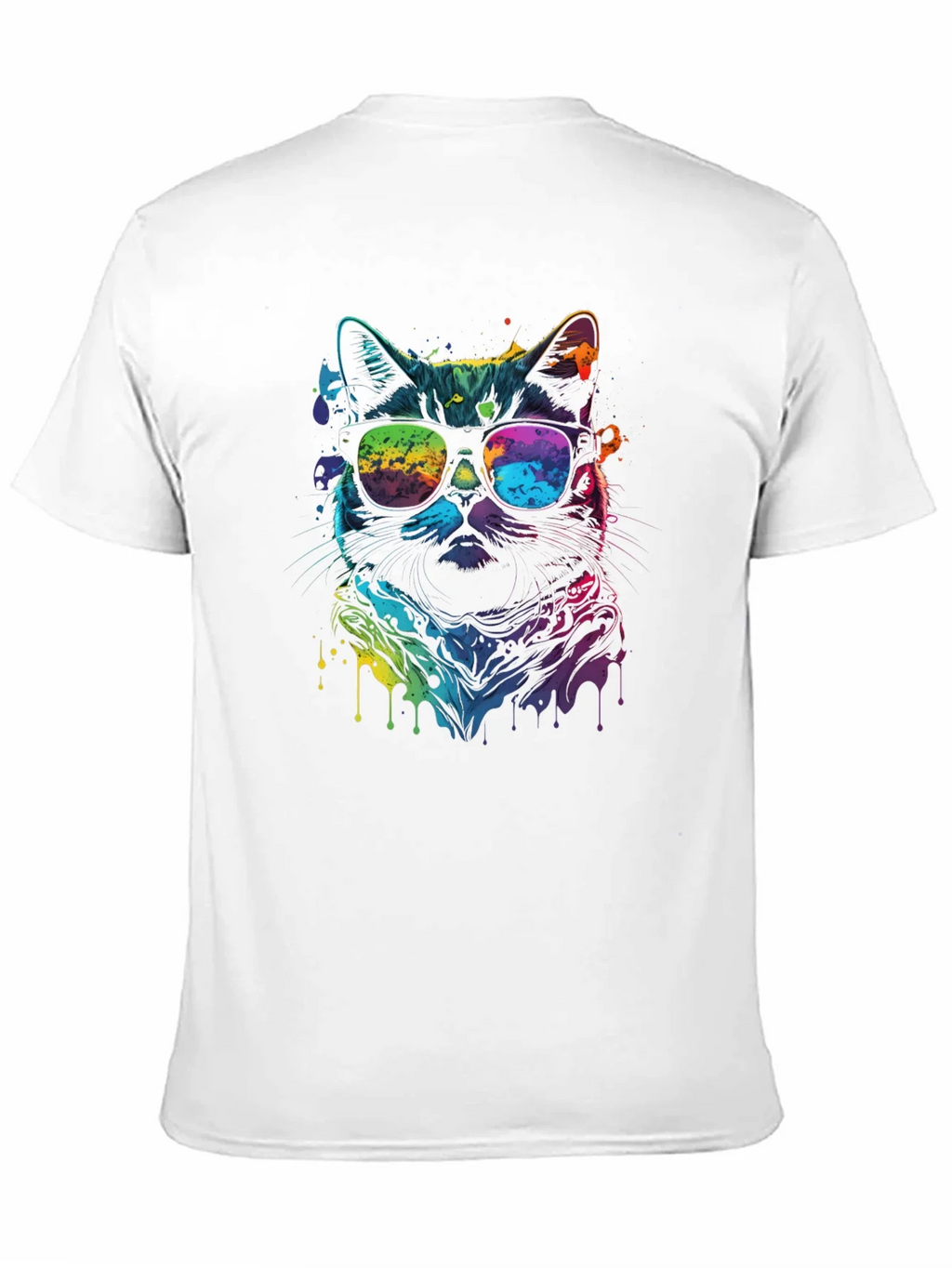 Cool Cat Tee - Vibrant Rainbow Graphic product image 2