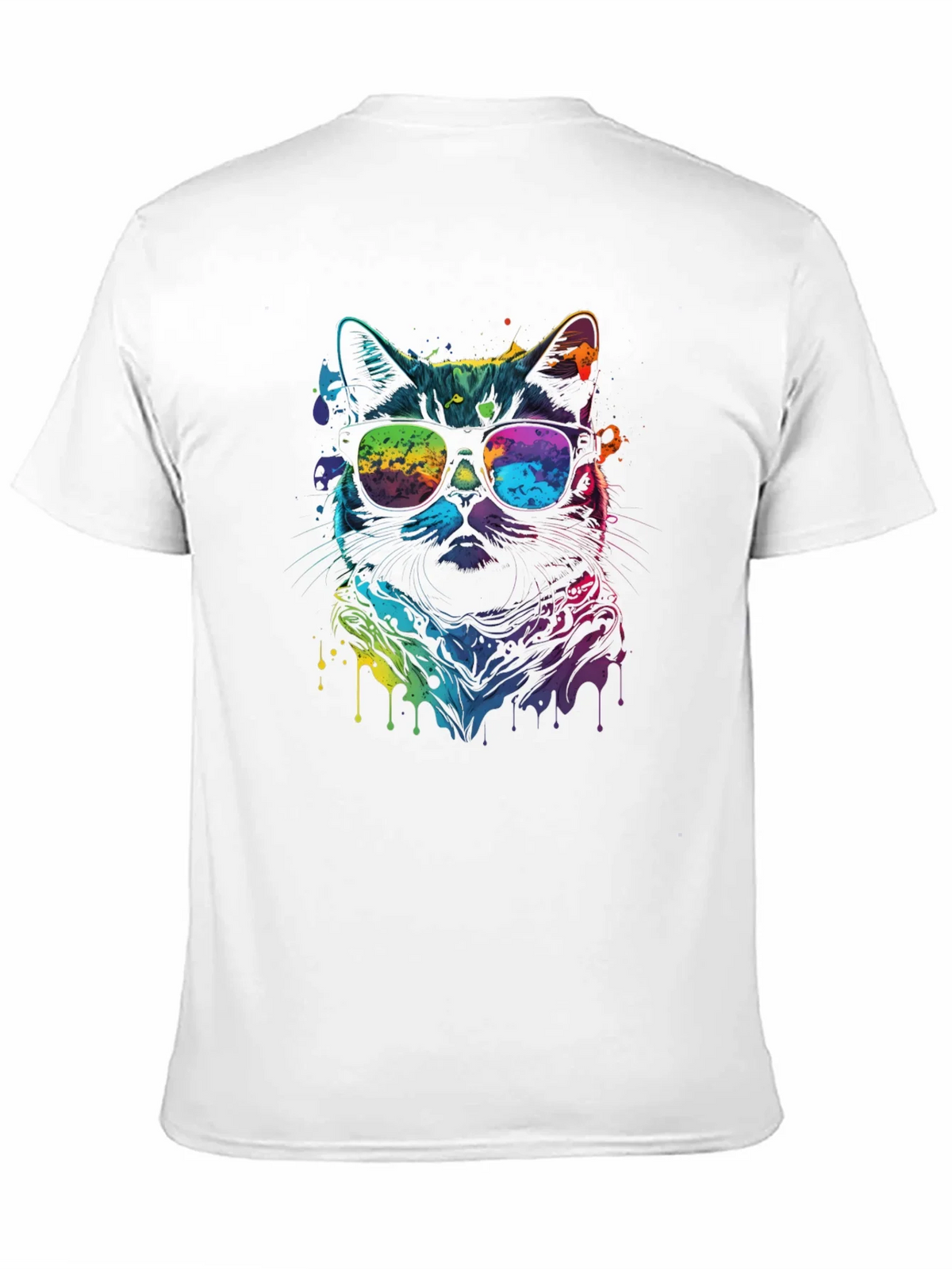 Cool Cat Tee - Vibrant Rainbow Graphic product image 2
