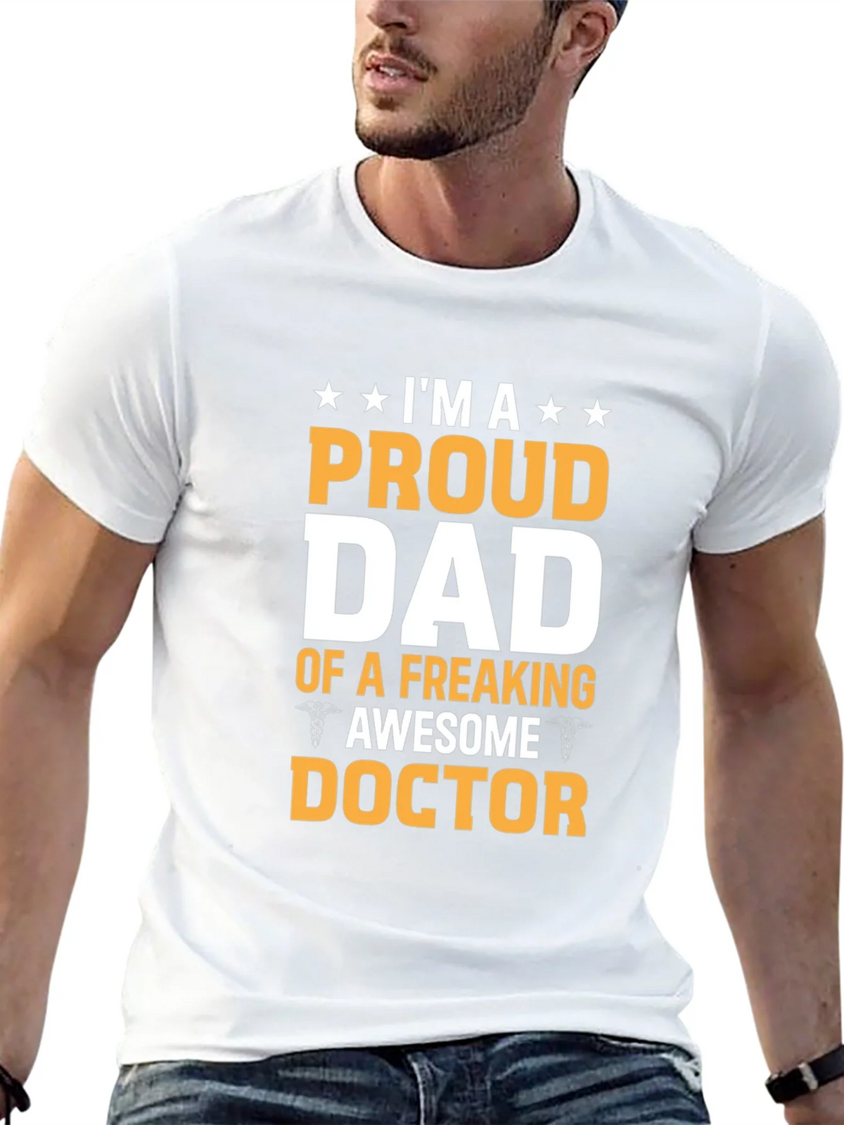 Proud Dad Awesome Doctor T-Shirt product image 4