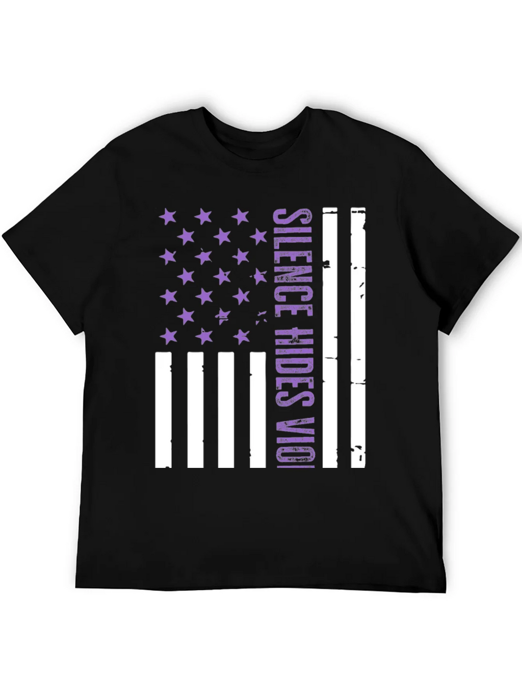 Silence Hides Violence USA Flag Graphic Tee product image 8