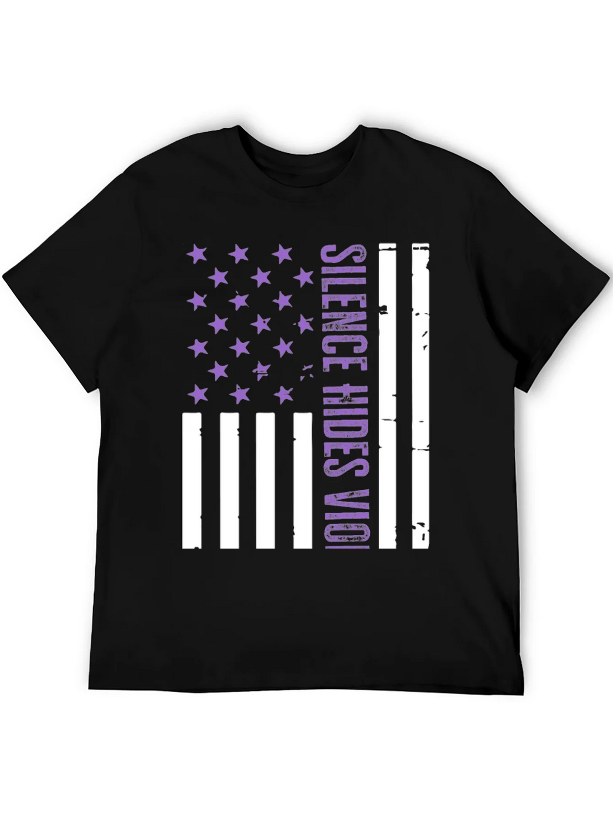 Silence Hides Violence USA Flag Graphic Tee product image 8