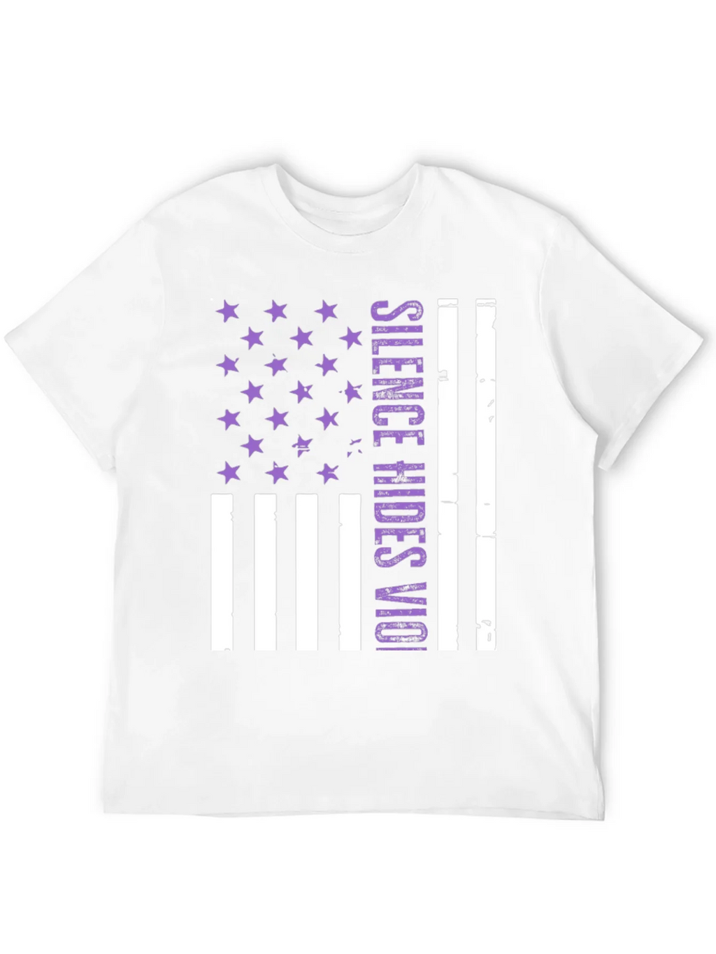 Silence Hides Violence USA Flag Graphic Tee product image 3