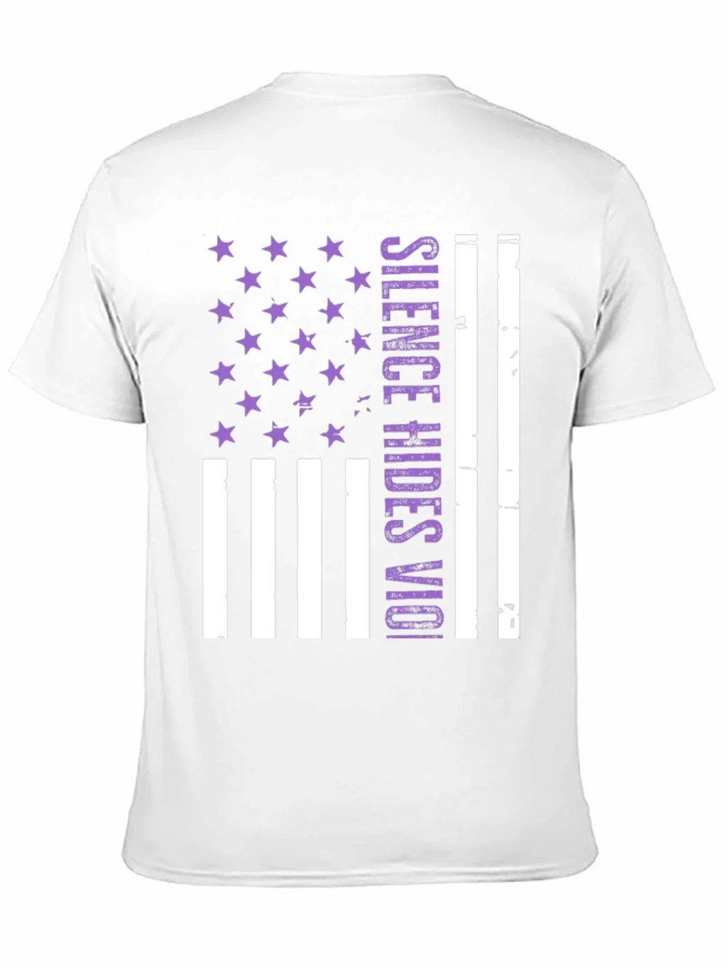 Silence Hides Violence USA Flag Graphic Tee product image 2