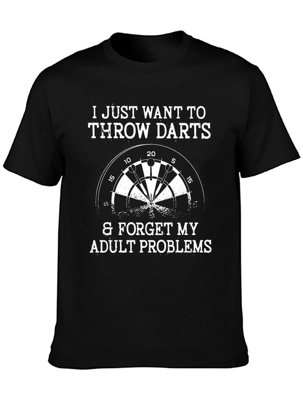 Throw Darts Adult Problems Graphic Tee product image 6