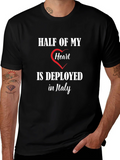 Half of My Heart is Deployed in Italy T-Shirt product image 1