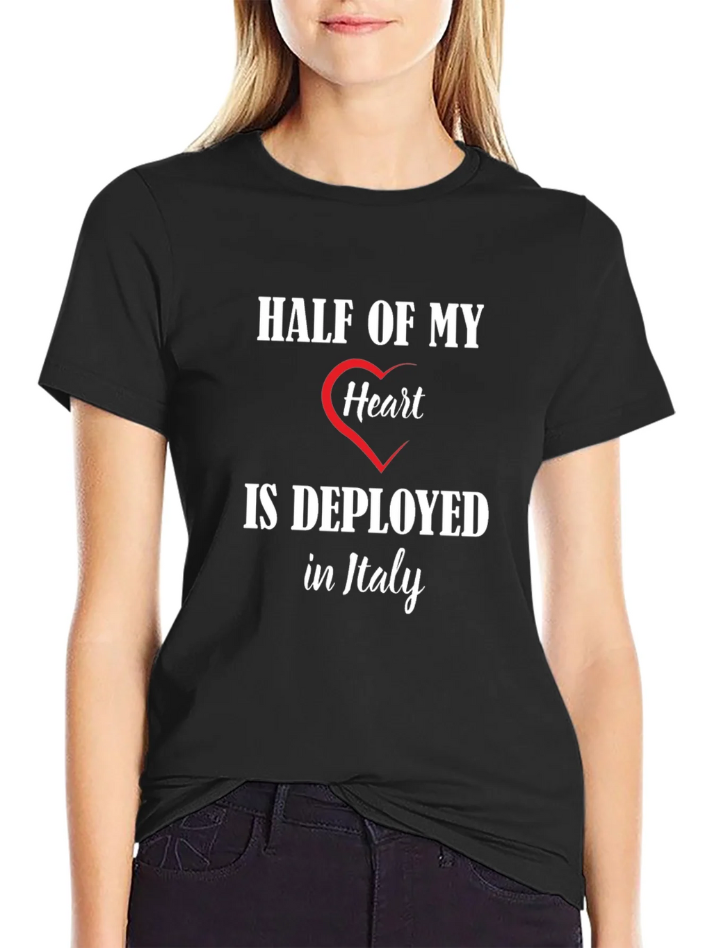 Half of My Heart is Deployed in Italy T-Shirt product image 5
