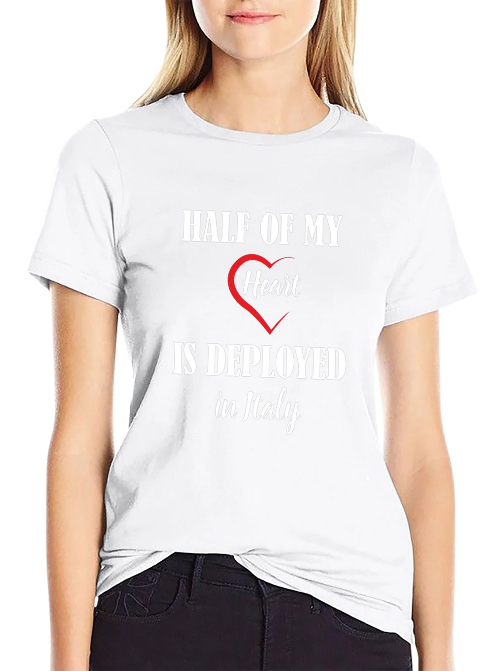 Half of My Heart is Deployed in Italy T-Shirt product image 11