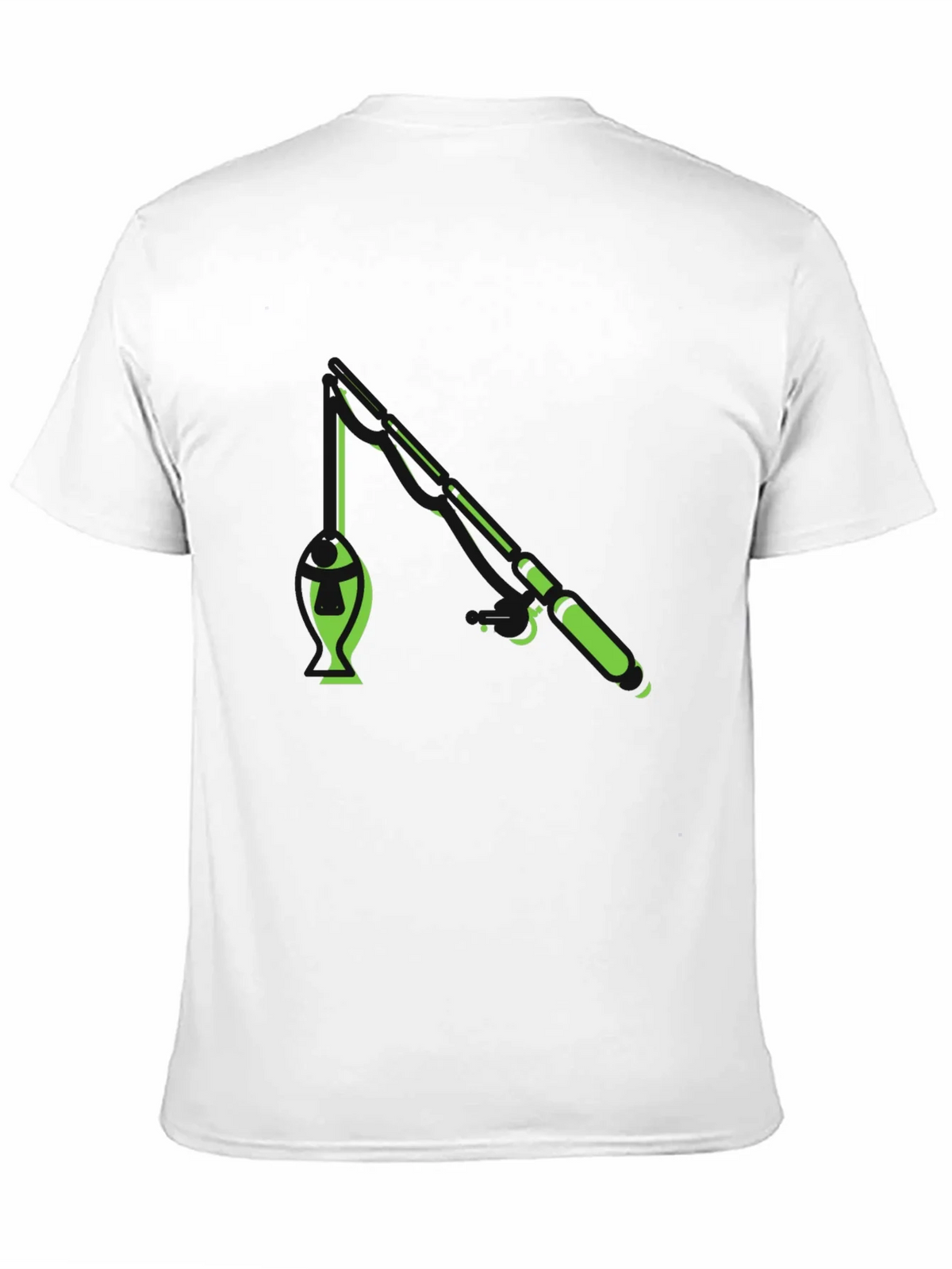 Fishing Graphic T-Shirt - Black Cotton Blend Tee product image 2