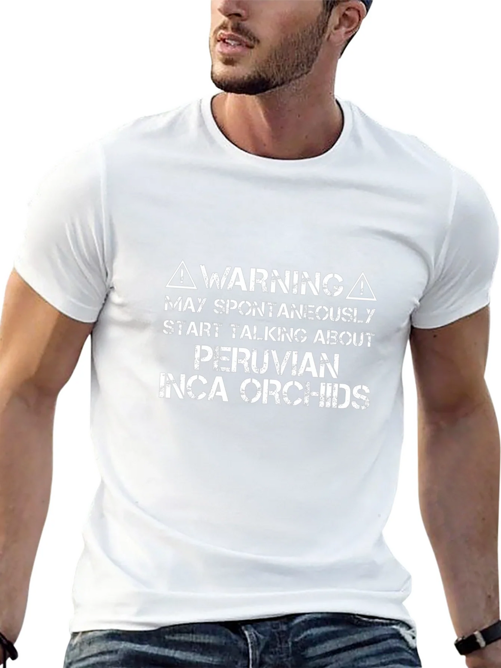Peruvian Inca Orchids Warning T-Shirt product image 4