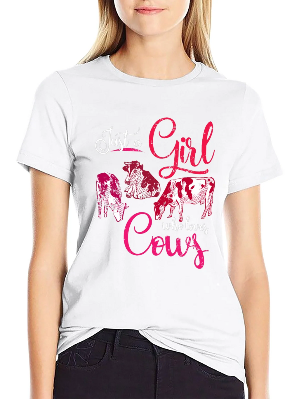 Just A Girl Who Loves Cows Graphic Tee product image 11