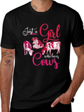 Just A Girl Who Loves Cows Graphic Tee product image 1