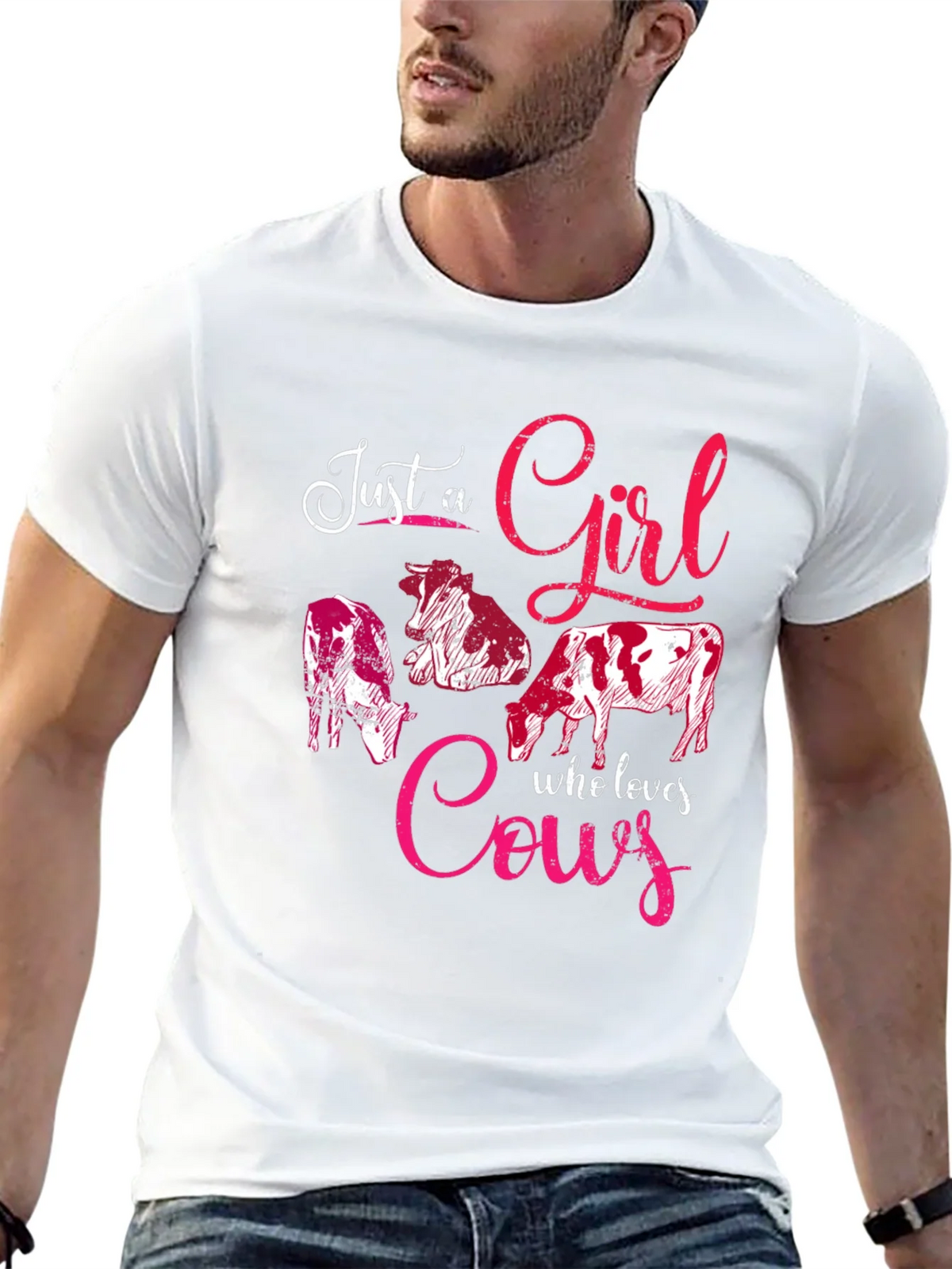 Just A Girl Who Loves Cows Graphic Tee product image 4