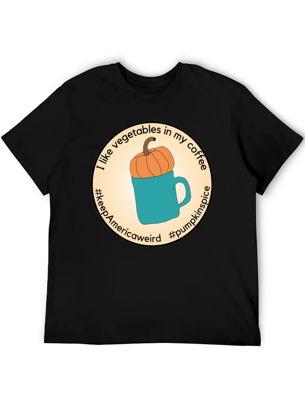 Vegetable Coffee T-Shirt Pumpkin Spice Tee