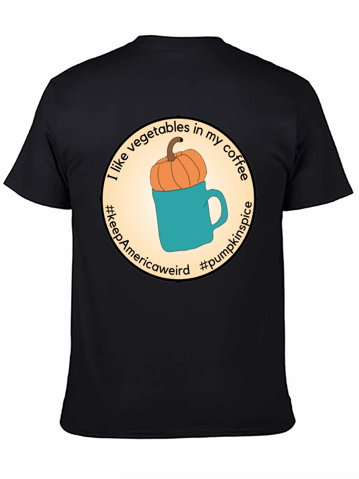 Vegetable Coffee T-Shirt Pumpkin Spice Tee