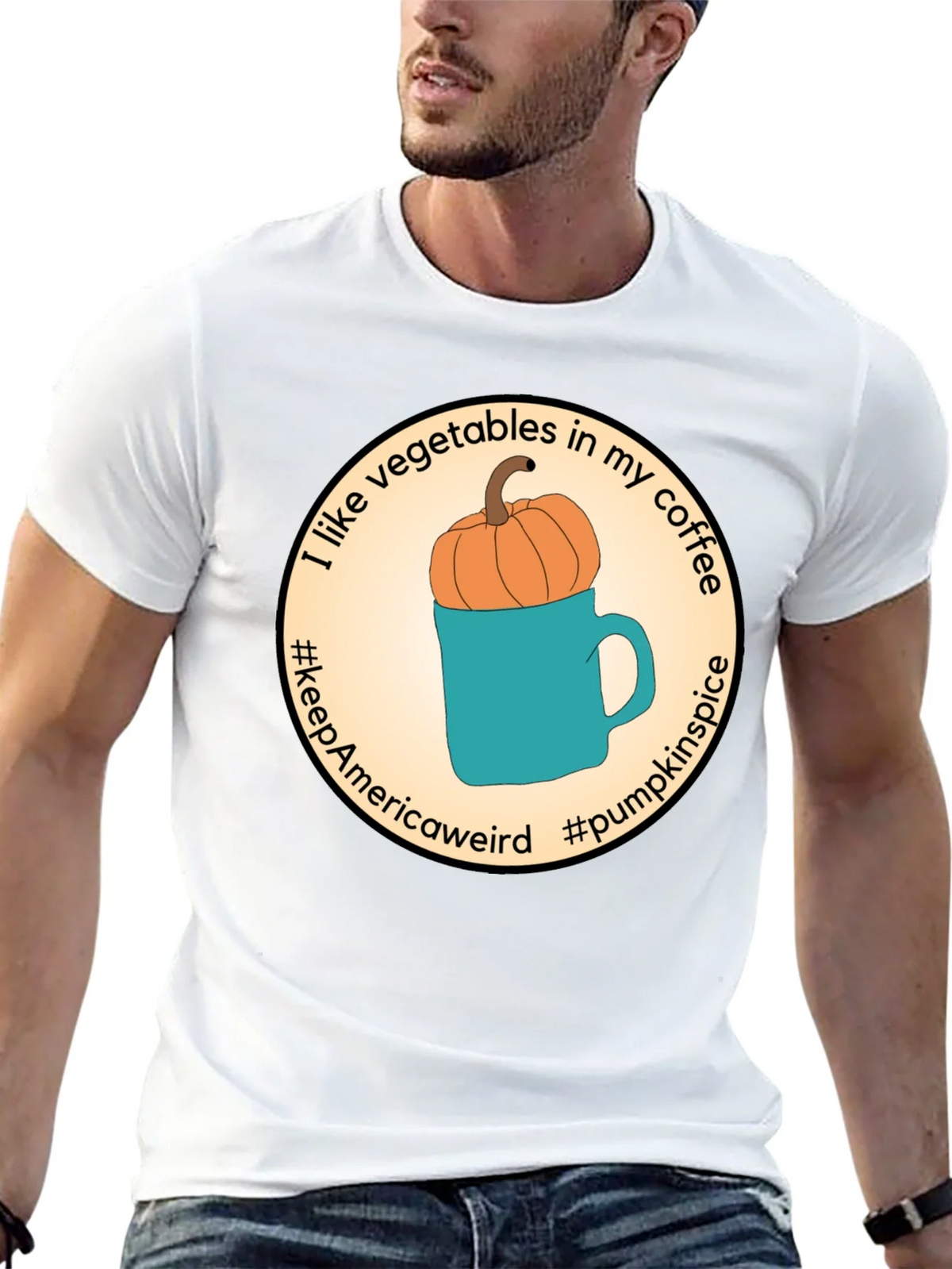 Vegetable Coffee T-Shirt Pumpkin Spice Tee