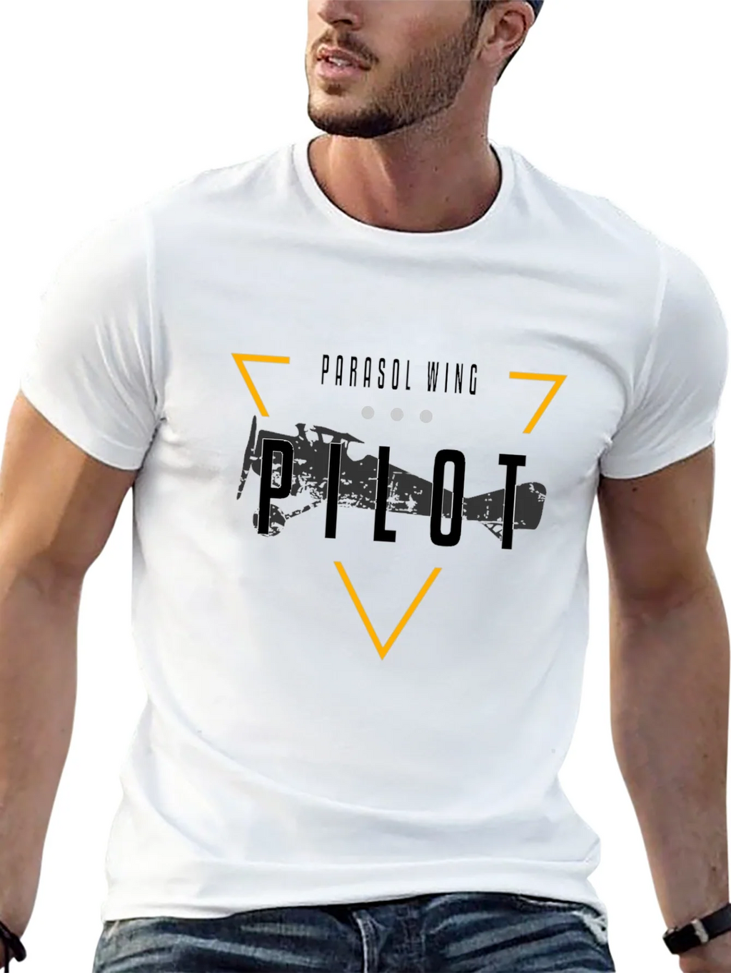 Parasol Wing Pilot T-Shirt - Aviation Inspired Design product image 4