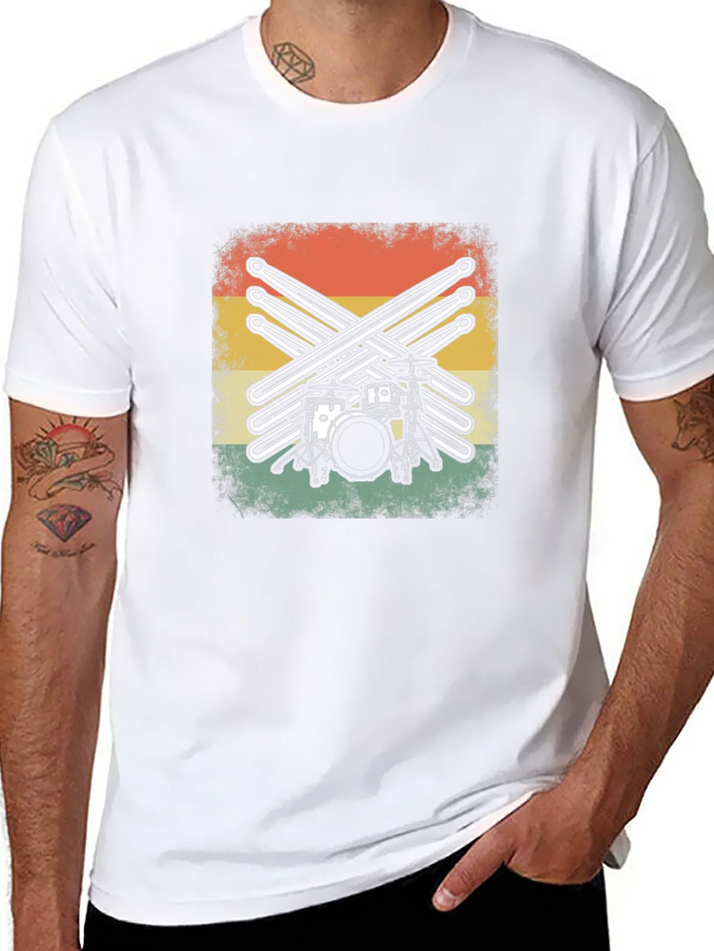 Vintage Drum Kit Graphic Tee product image 10