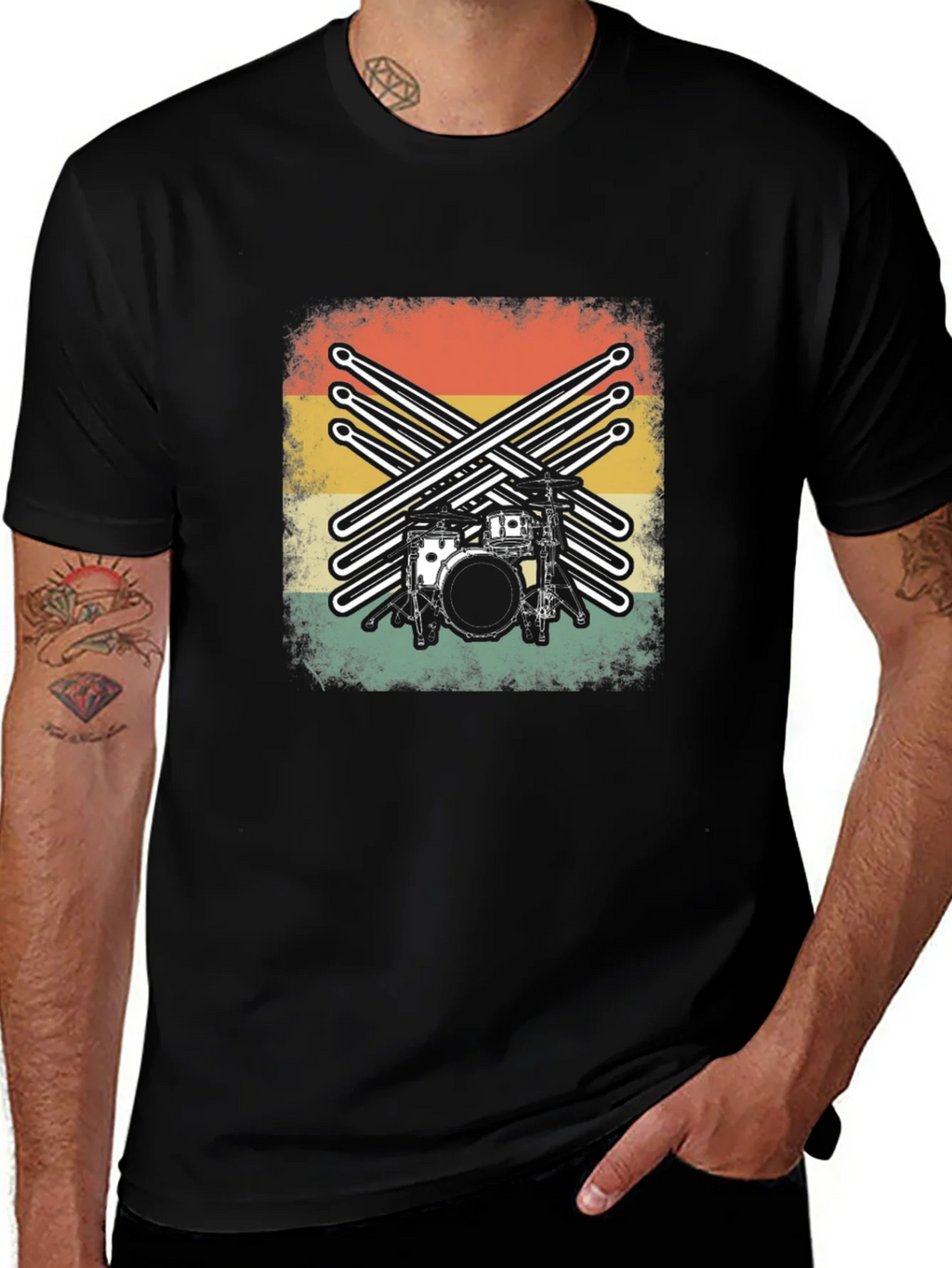 Vintage Drum Kit Graphic Tee product image 1