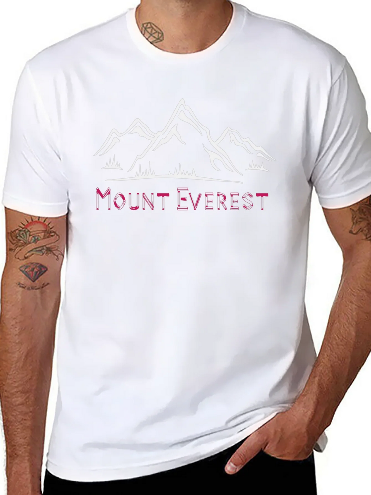 Mount Everest Graphic Tee - Black Cotton T-Shirt product image 10