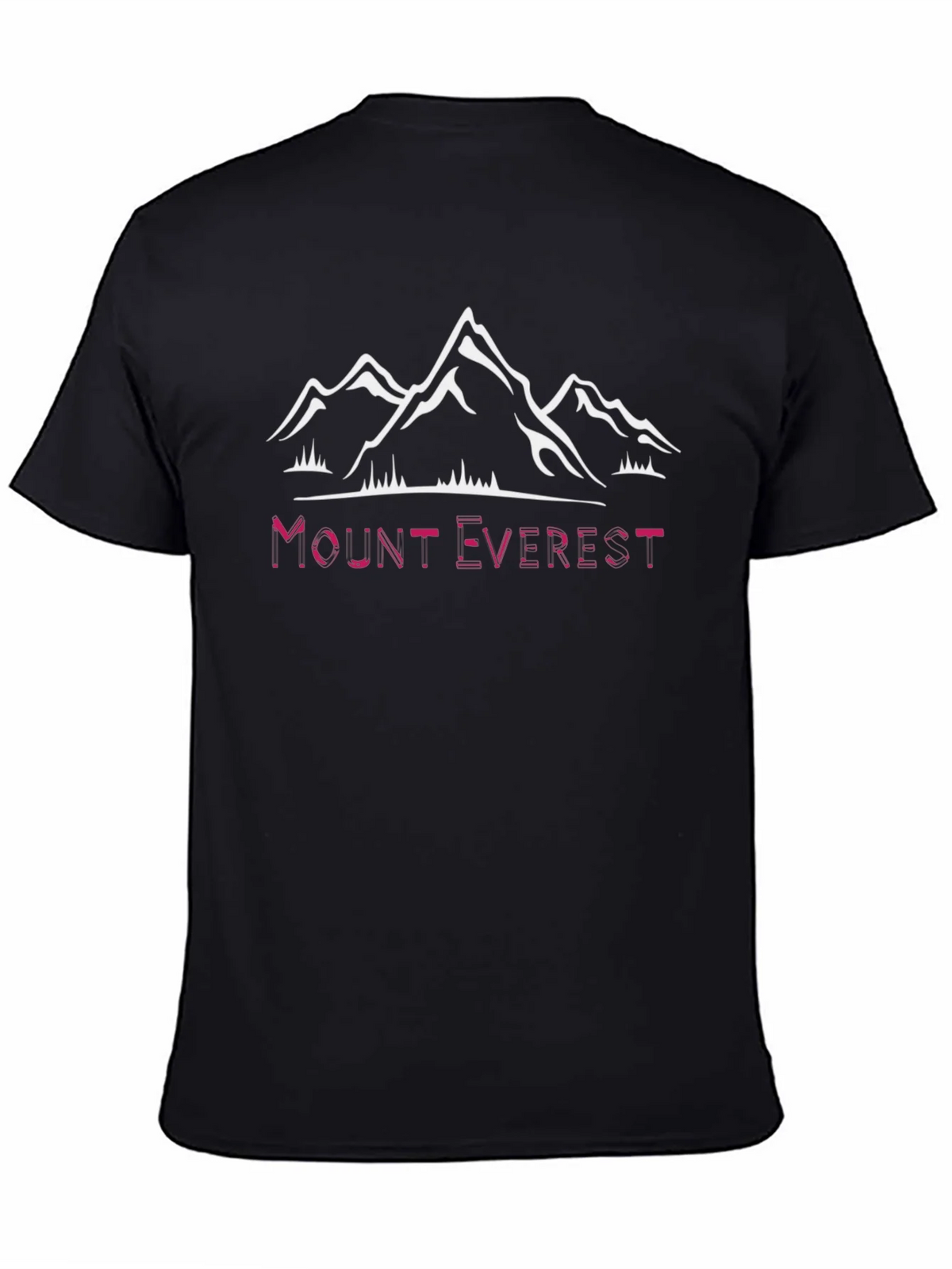 Mount Everest Graphic Tee - Black Cotton T-Shirt product image 7
