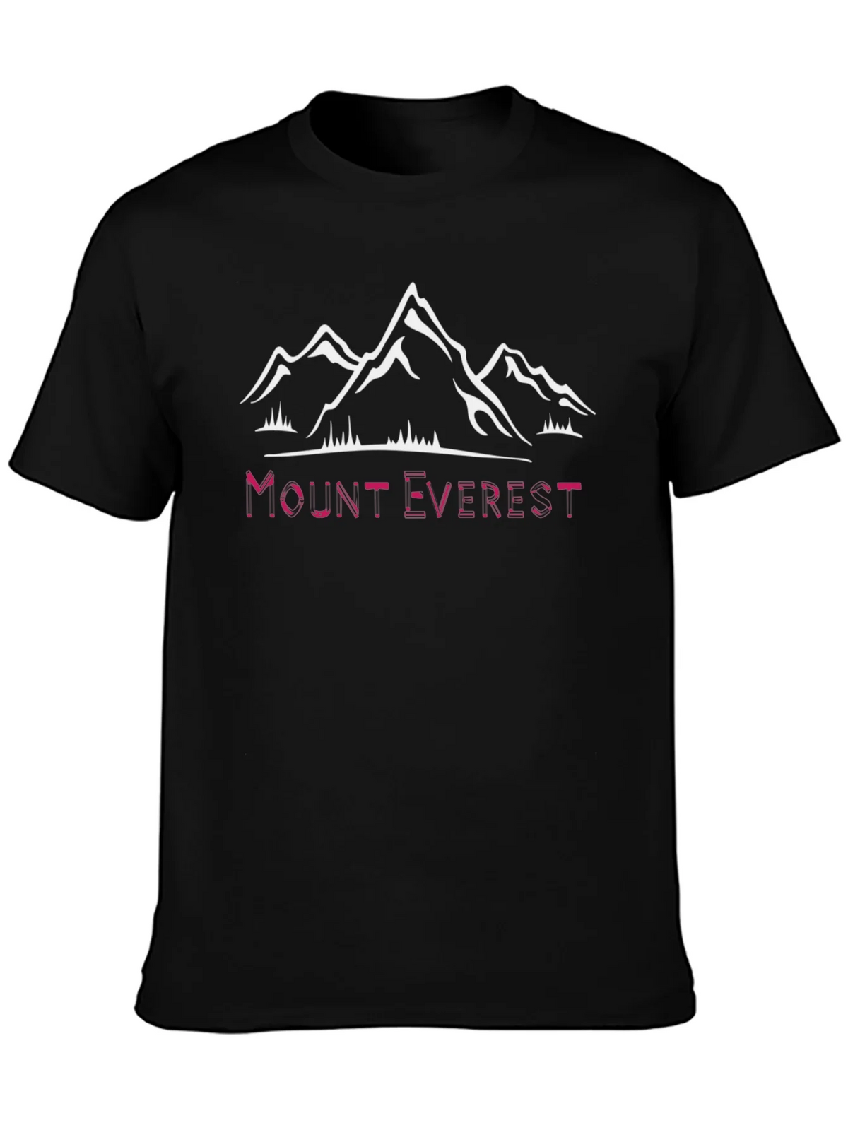 Mount Everest Graphic Tee - Black Cotton T-Shirt product image 6