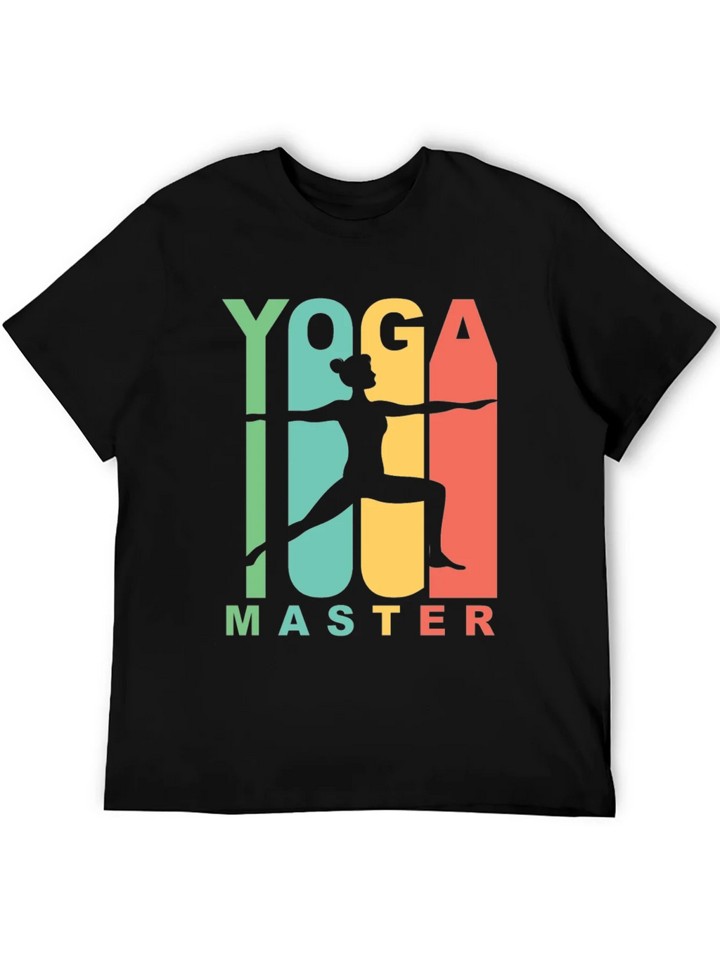 Yoga Master Graphic Tee - Black Cotton T-Shirt product image 8