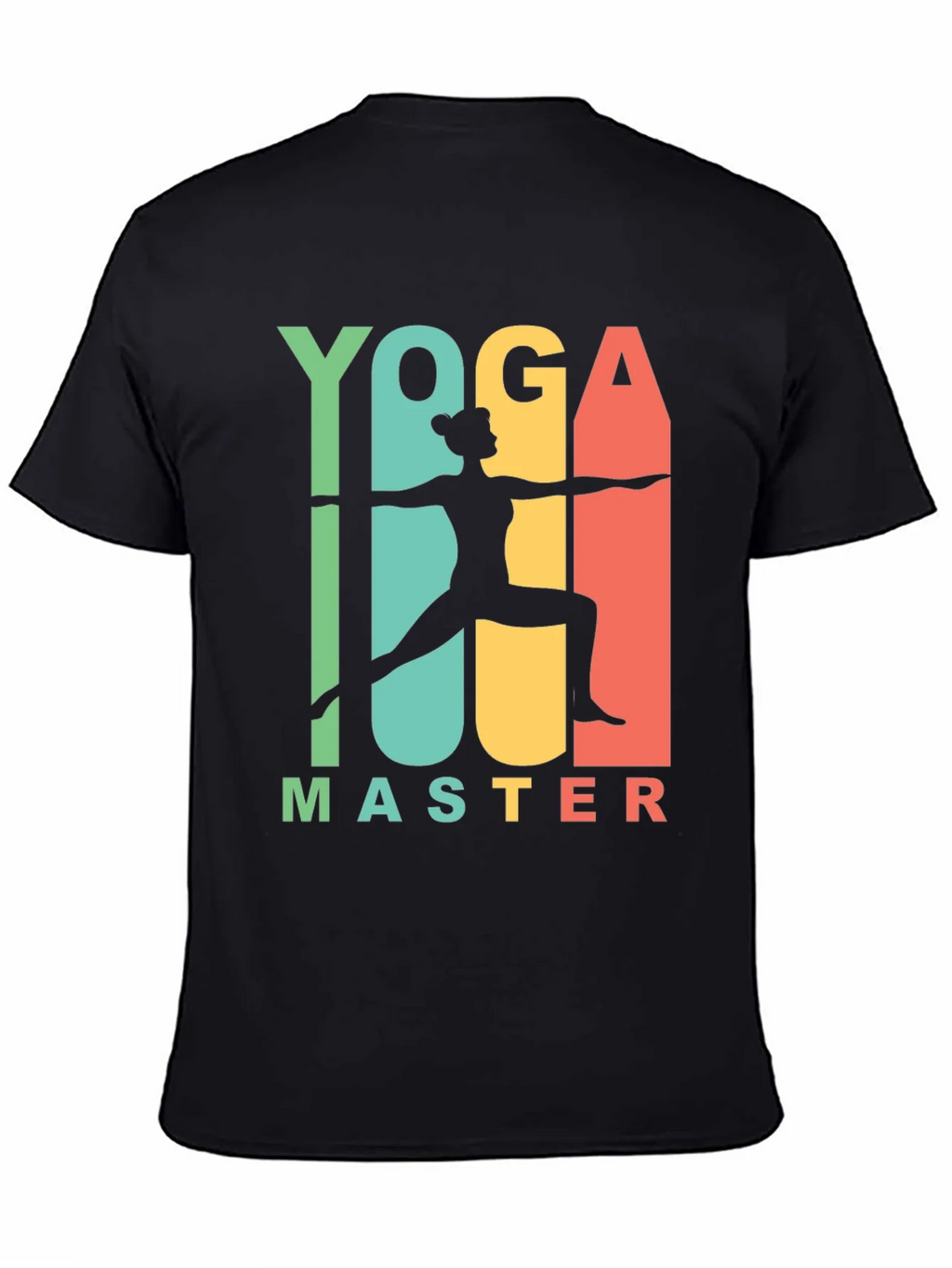 Yoga Master Graphic Tee - Black Cotton T-Shirt product image 7