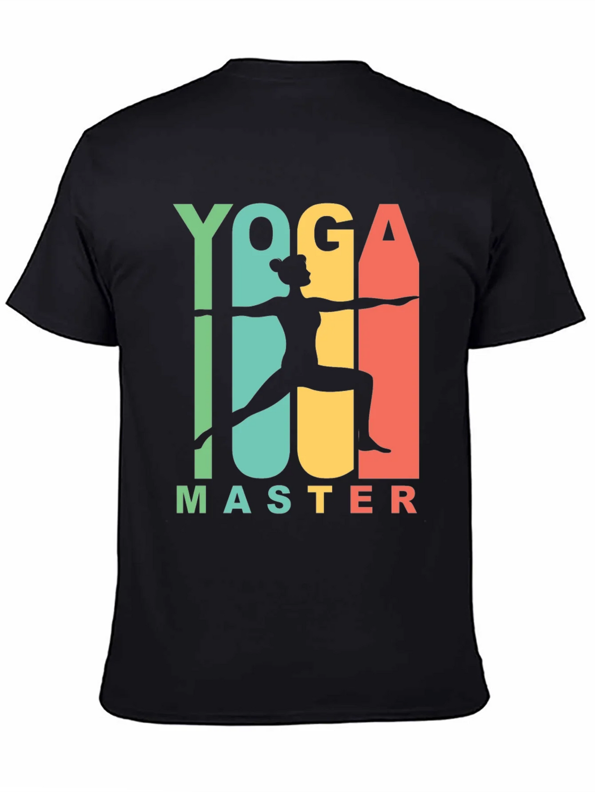 Yoga Master Graphic Tee - Black Cotton T-Shirt product image 7