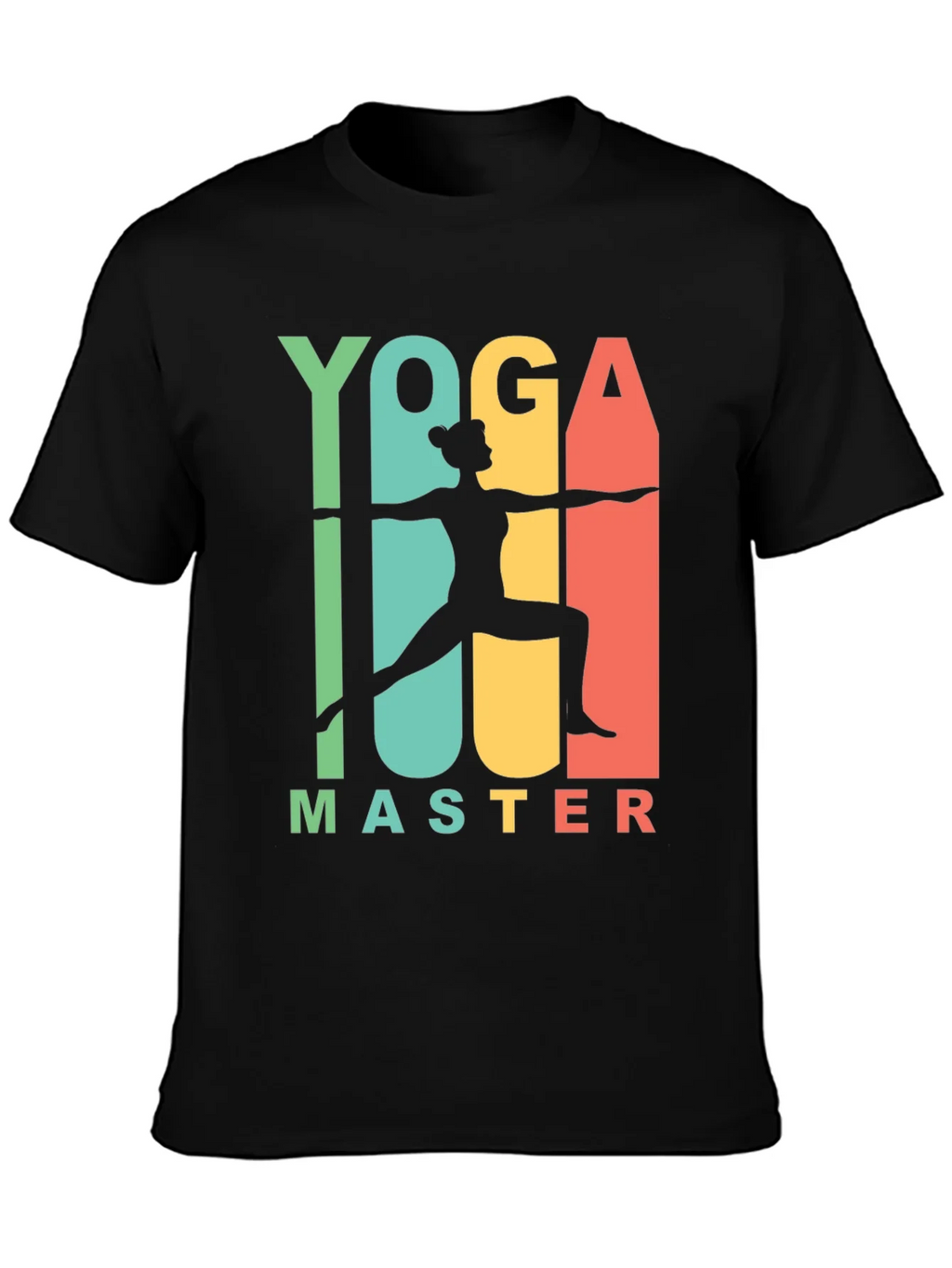 Yoga Master Graphic Tee - Black Cotton T-Shirt product image 6
