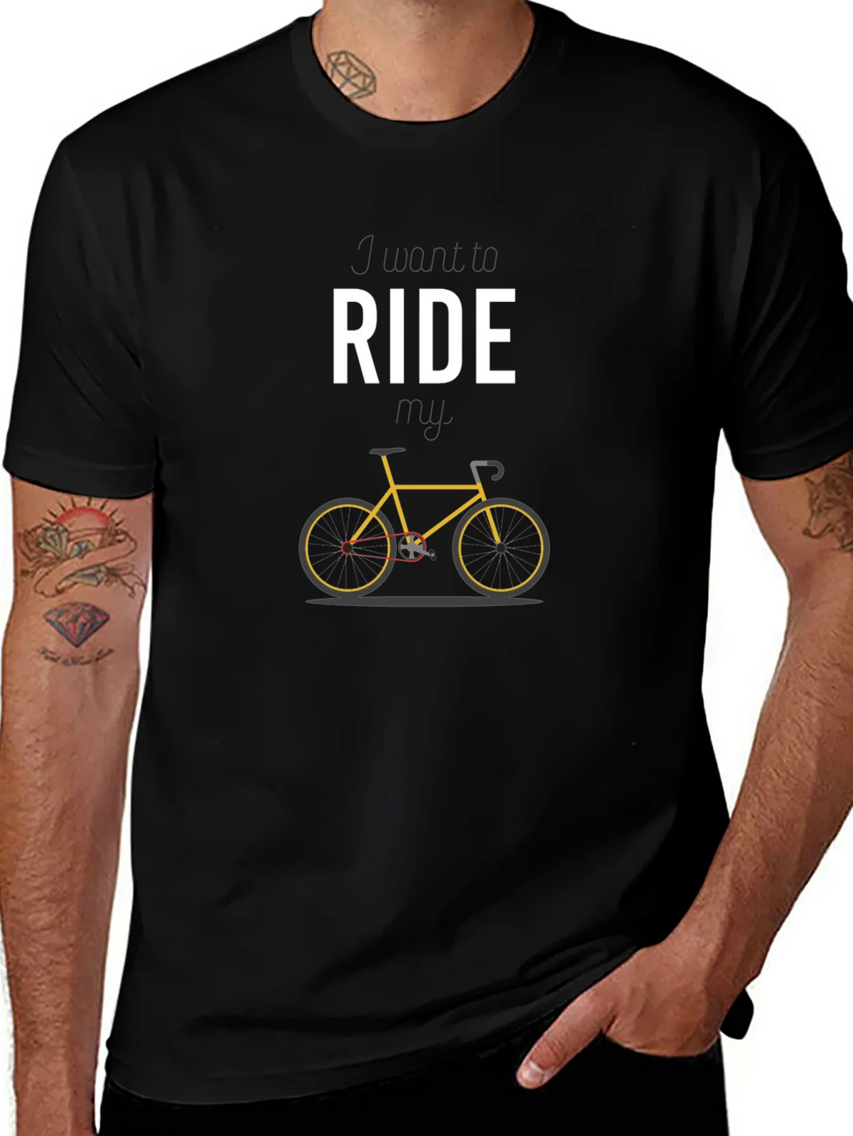 Ride Bicycle Graphic Tee - Stylish Black T-Shirt product image 1