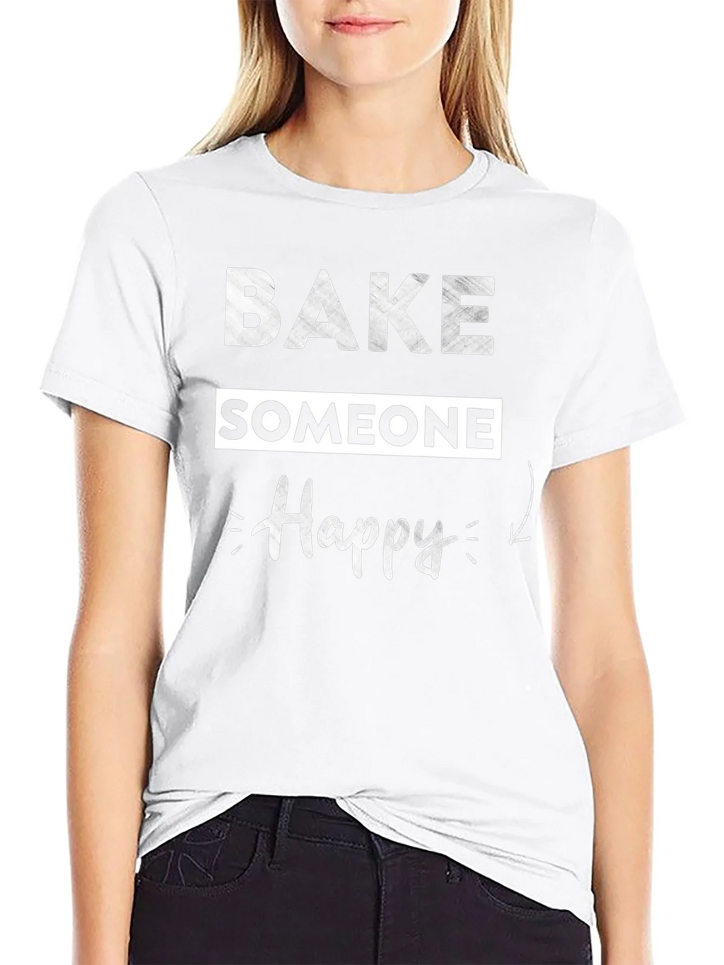 Bake Someone Happy Graphic T-Shirt - Black product image 11