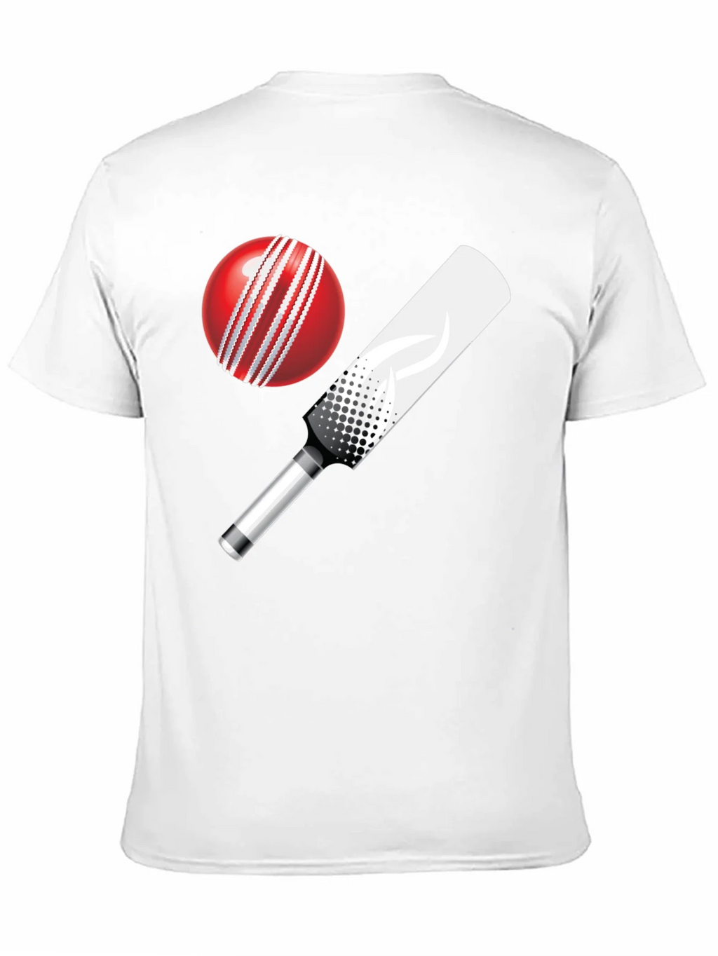 Cricket Ball and Bat Graphic T-Shirt product image 2