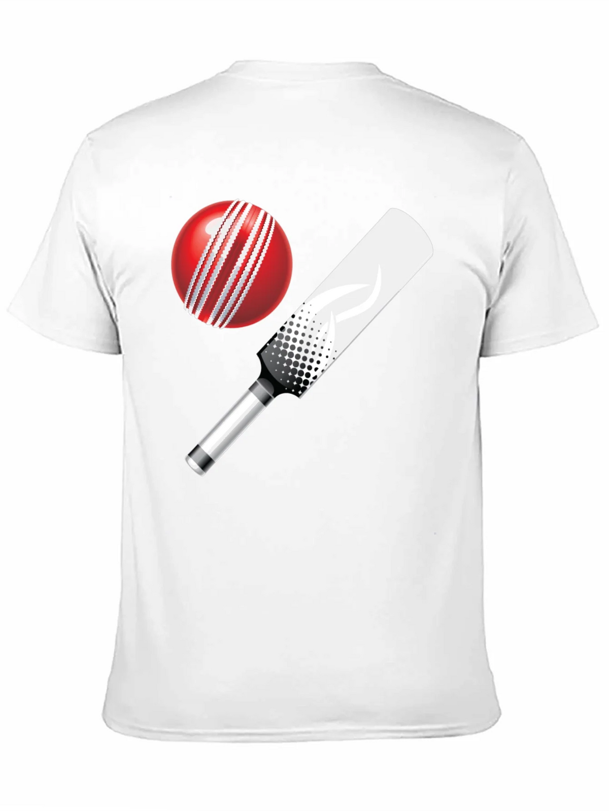 Cricket Ball and Bat Graphic T-Shirt product image 2