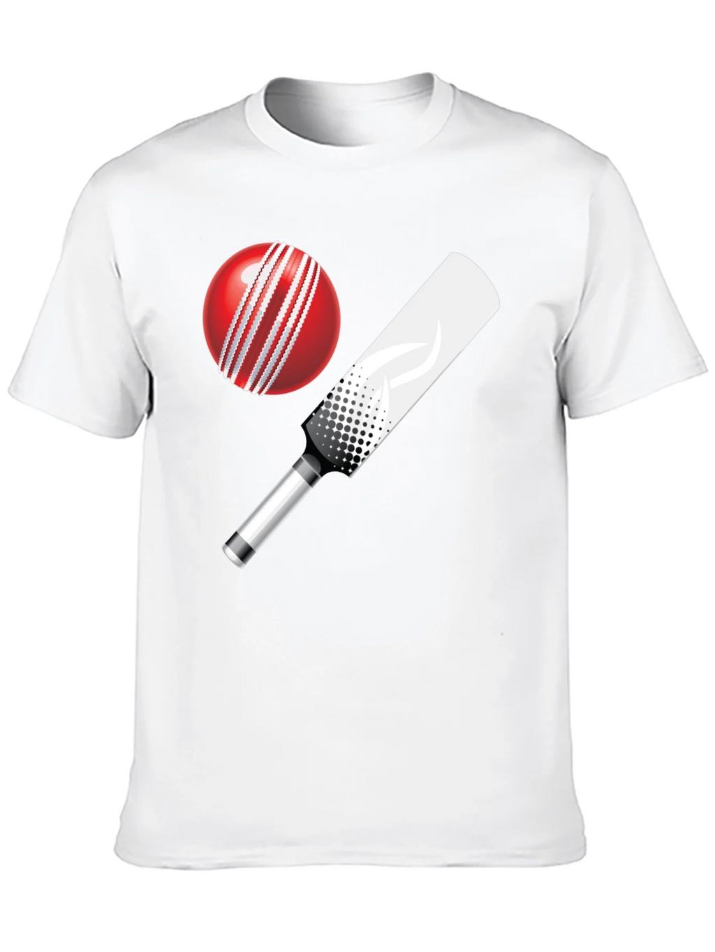 Cricket Ball and Bat Graphic T-Shirt product image 12