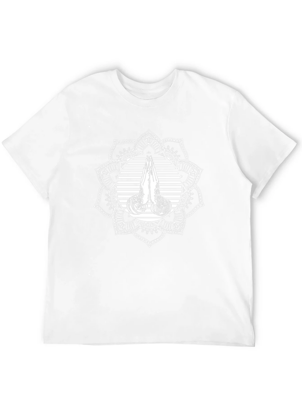 Mandala Prayer Graphic Black T-Shirt product image 3
