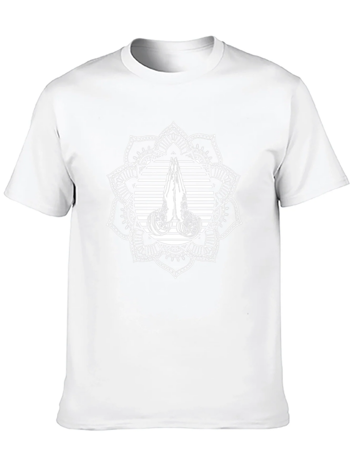 Mandala Prayer Graphic Black T-Shirt product image 12