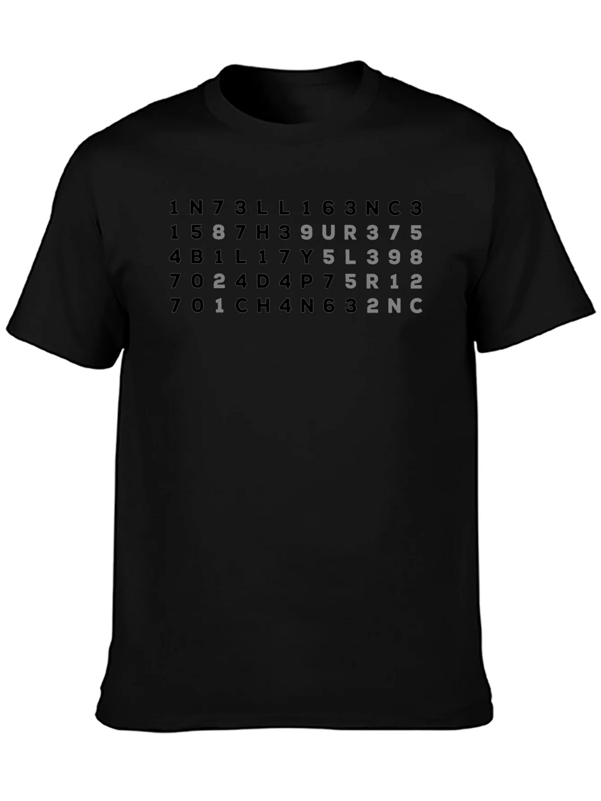 Intelligent Numbers T-Shirt - Black Tee product image 6