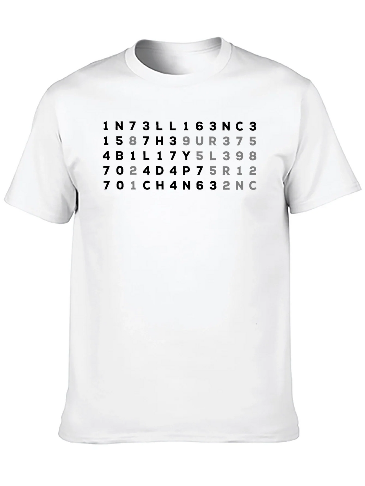 Intelligent Numbers T-Shirt - Black Tee product image 12