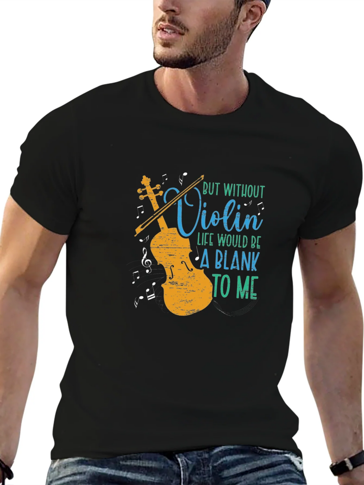 Violin Music Lover T-Shirt - Blank Without You product image 9
