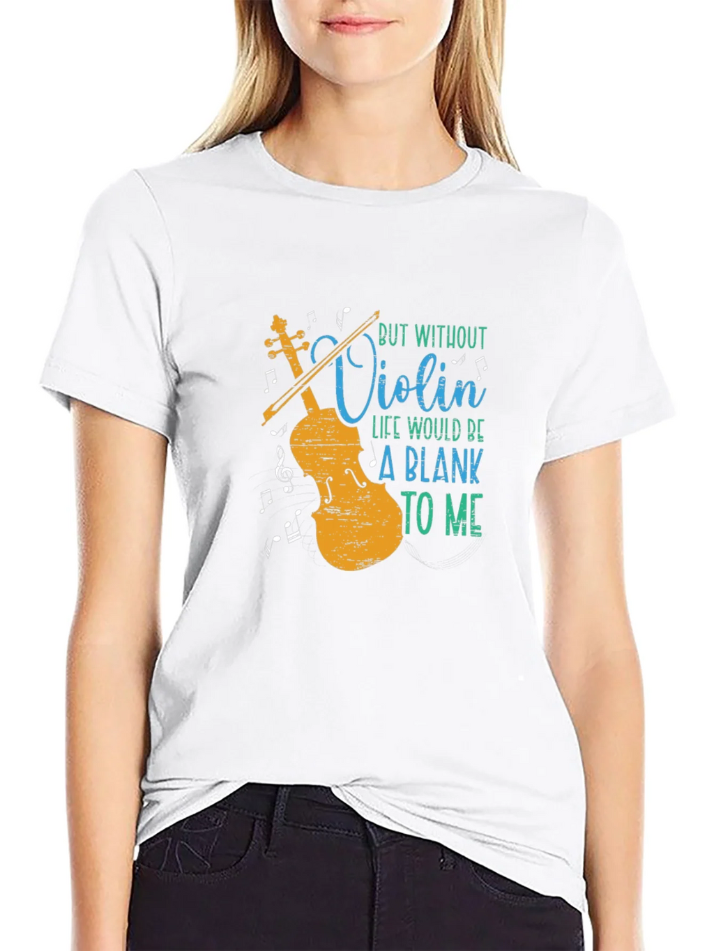 Violin Music Lover T-Shirt - Blank Without You product image 11