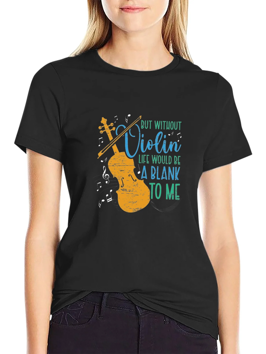 Violin Music Lover T-Shirt - Blank Without You product image 5