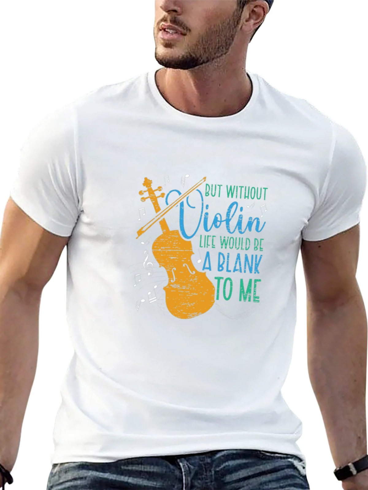 Violin Music Lover T-Shirt - Blank Without You product image 4