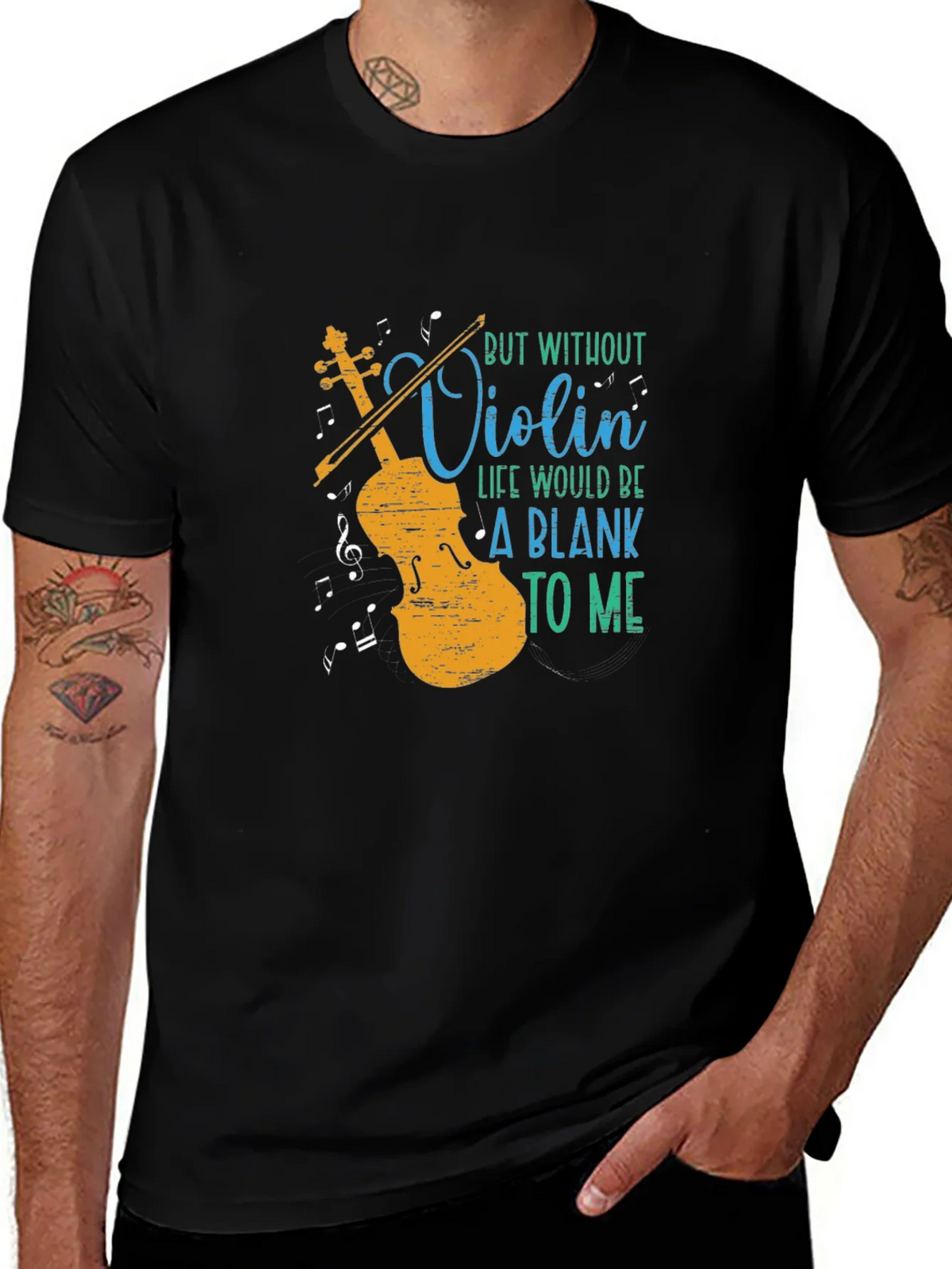 Violin Music Lover T-Shirt - Blank Without You product image 1