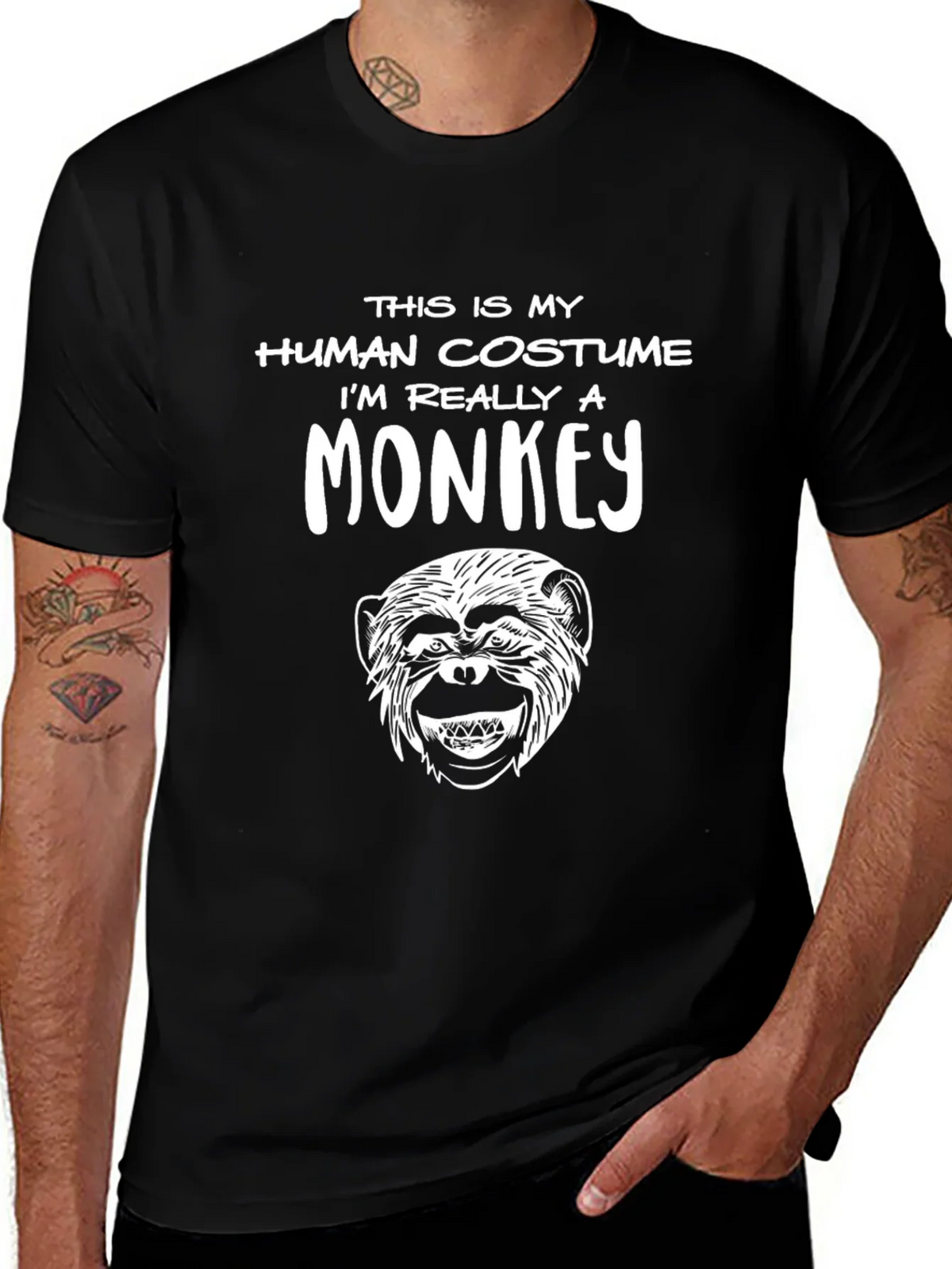 Human Costume Monkey Graphic Tee product image 1