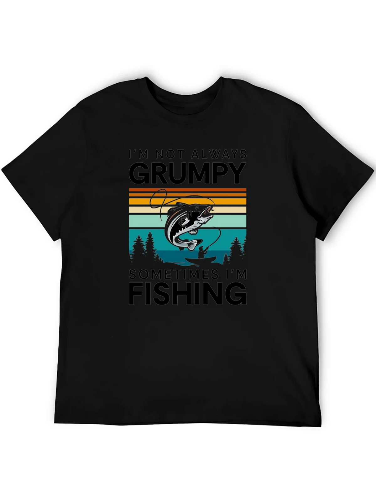 Grumpy Fishing Graphic T-Shirt product image 8