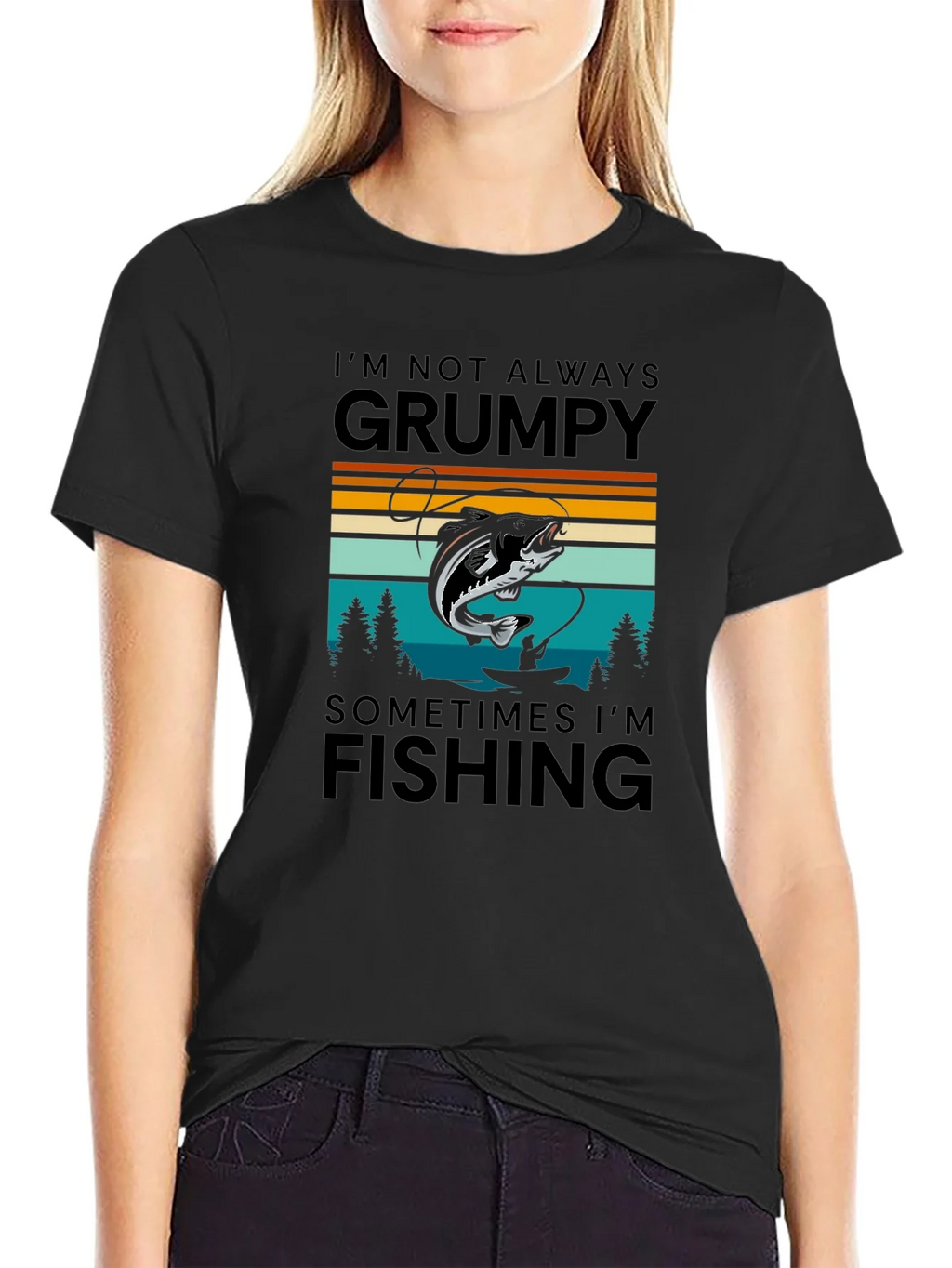 Grumpy Fishing Graphic T-Shirt product image 5